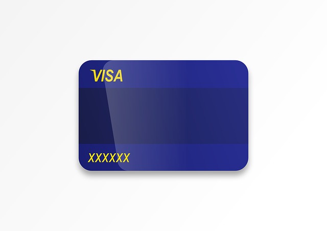 modrá kreditní karta
